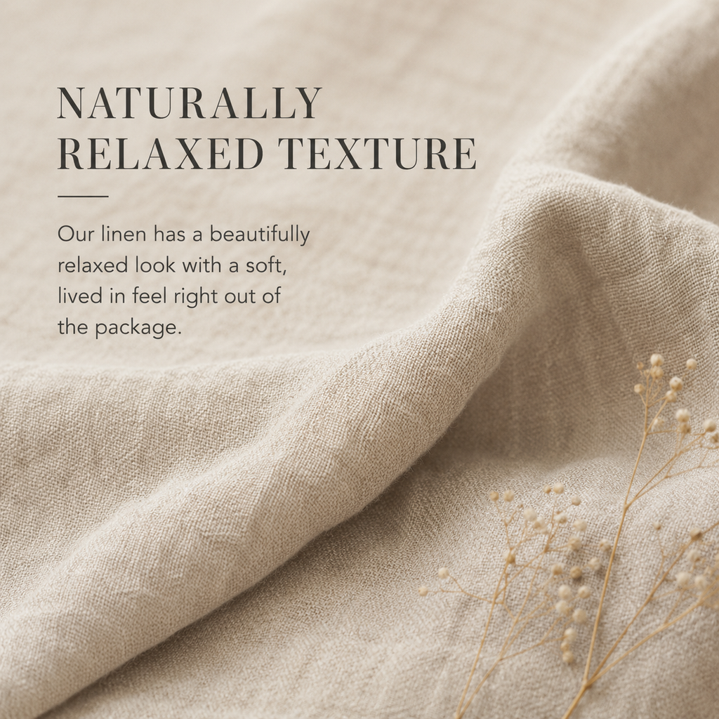 VivoSleep pure linen bed sheets stay cool and breathe all night.
