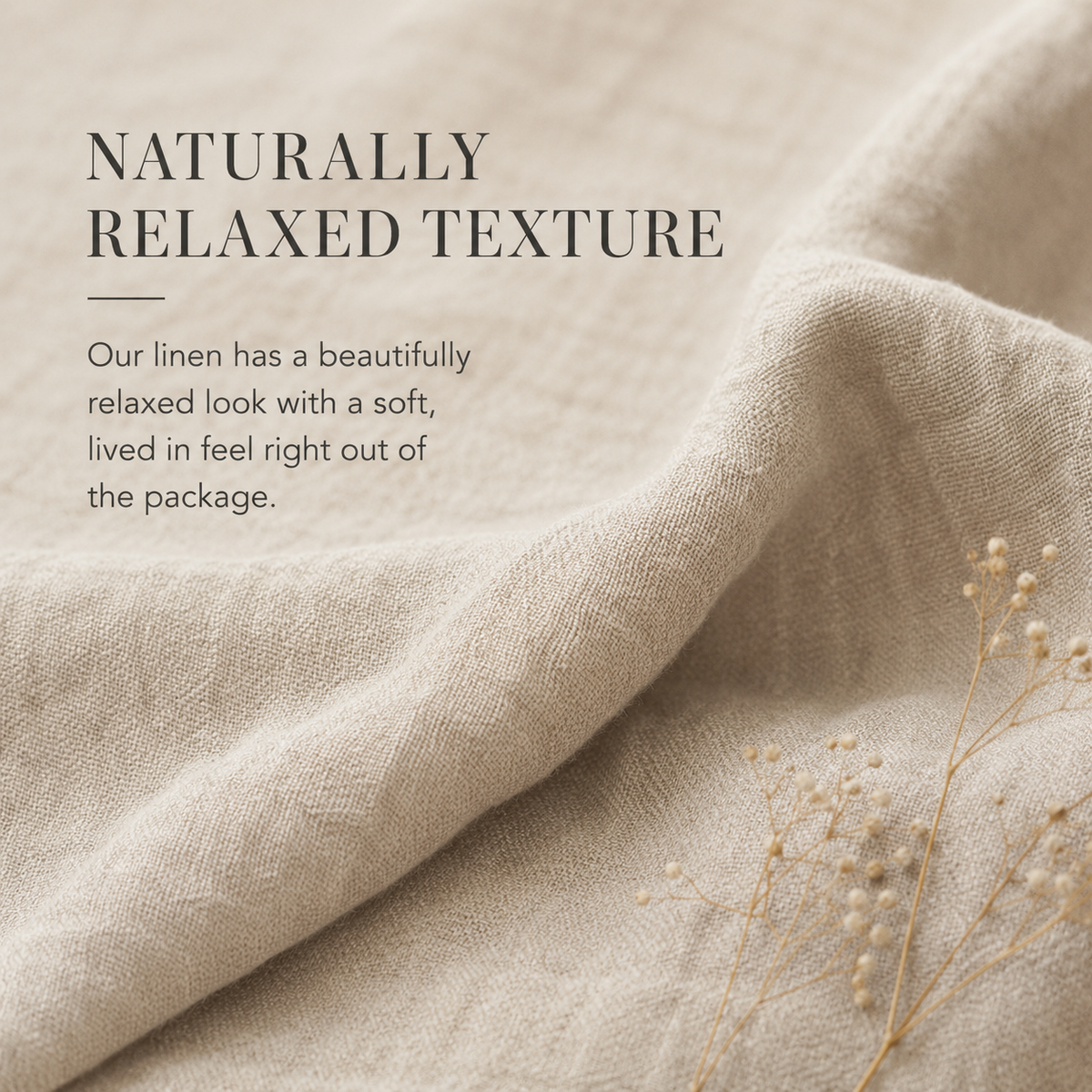 VivoSleep pure linen bed sheets stay cool and breathe all night.