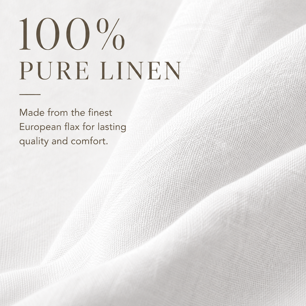 Pure linen lets air move freely through VivoSleep bed sheets.
