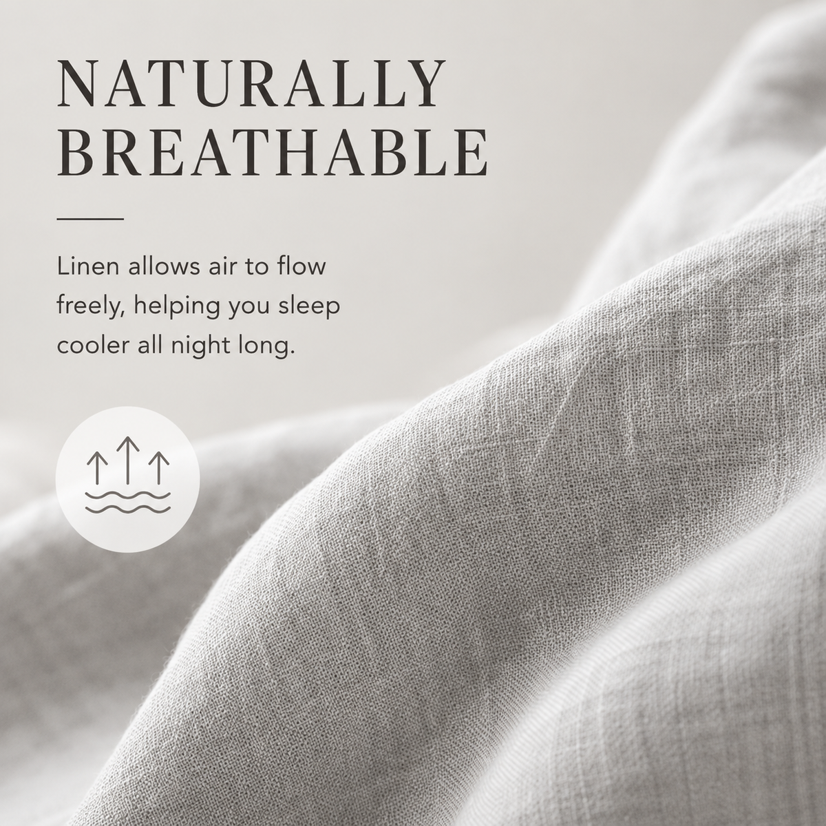 VivoSleep bed sheets are woven from 100% pure and natural linen.