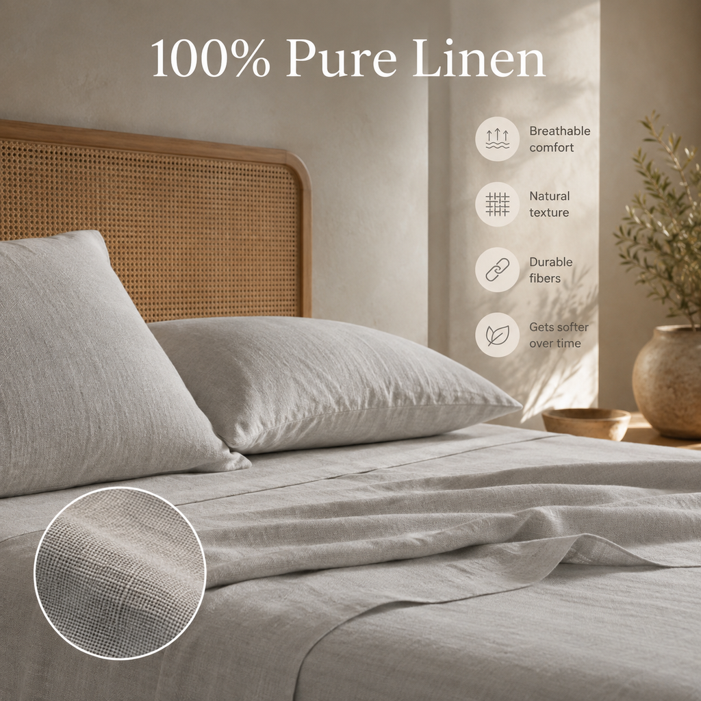 Linen fabric used by VivoSleep is strong, breathable and cool.