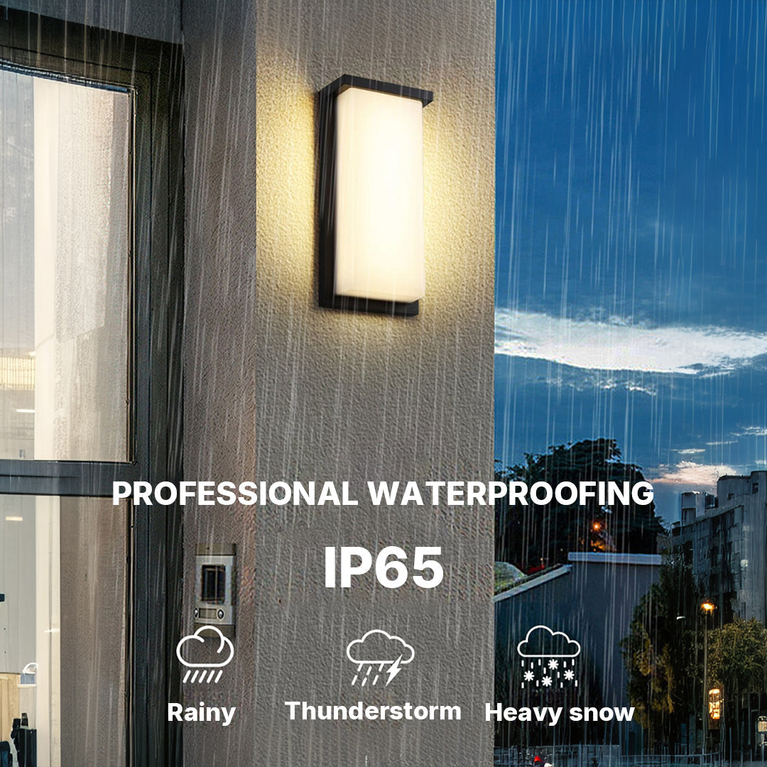 Applique da esterno Heather a LED — corpo rettangolare pressofuso