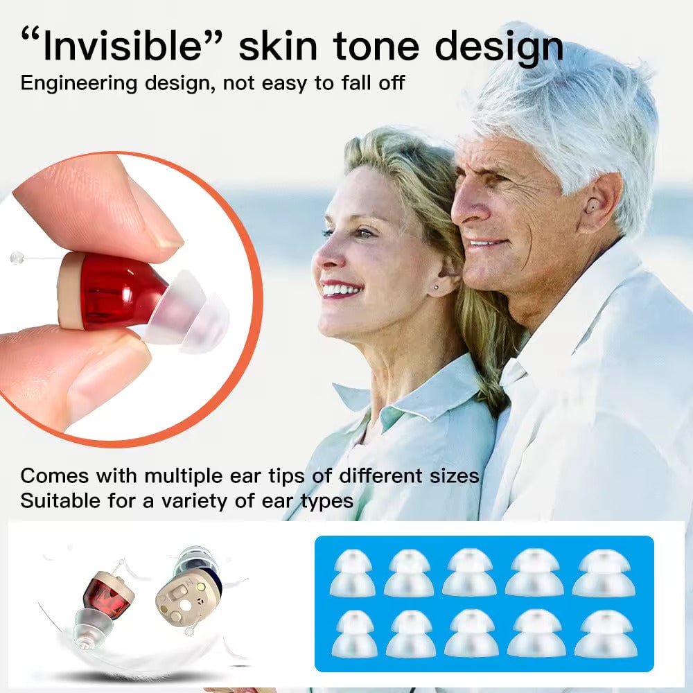 Wireless Rechargeable OTC Hearing Aids with Charging Case | Orntli