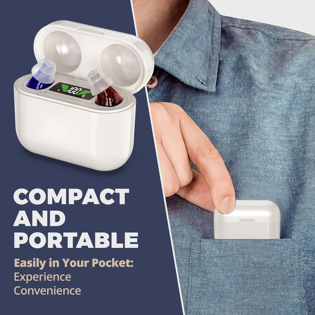 Wireless Rechargeable OTC Hearing Aids with Charging Case | Orntli