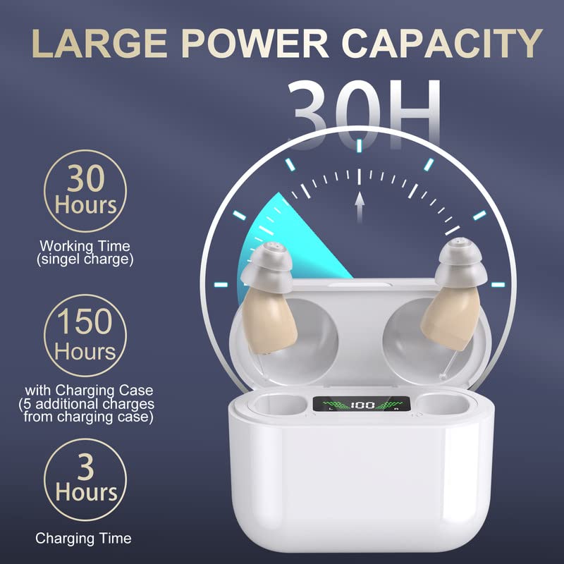 Wireless Rechargeable OTC Hearing Aids with Charging Case | Orntli