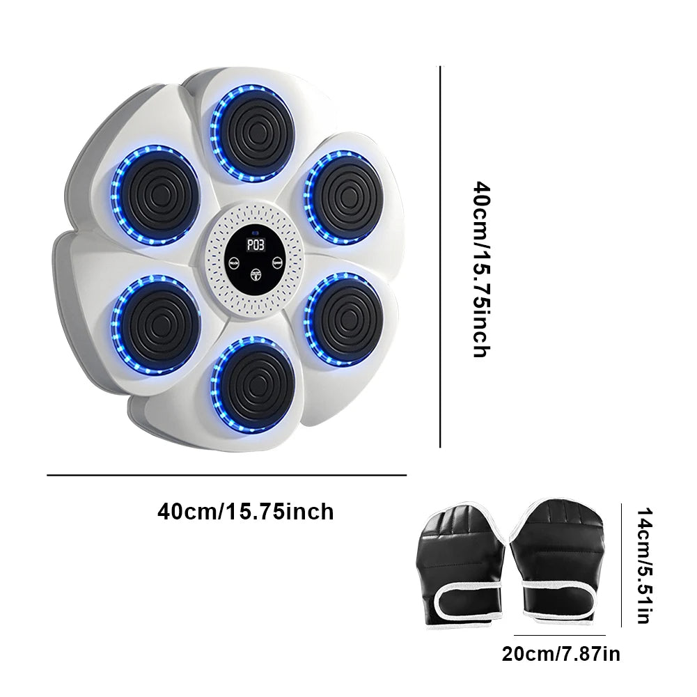 Machine de boxe musicale intelligente pour entraînements interactifs de frappe