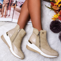 Women's Waterproof Side-Zip Wedge Boots | Orntli