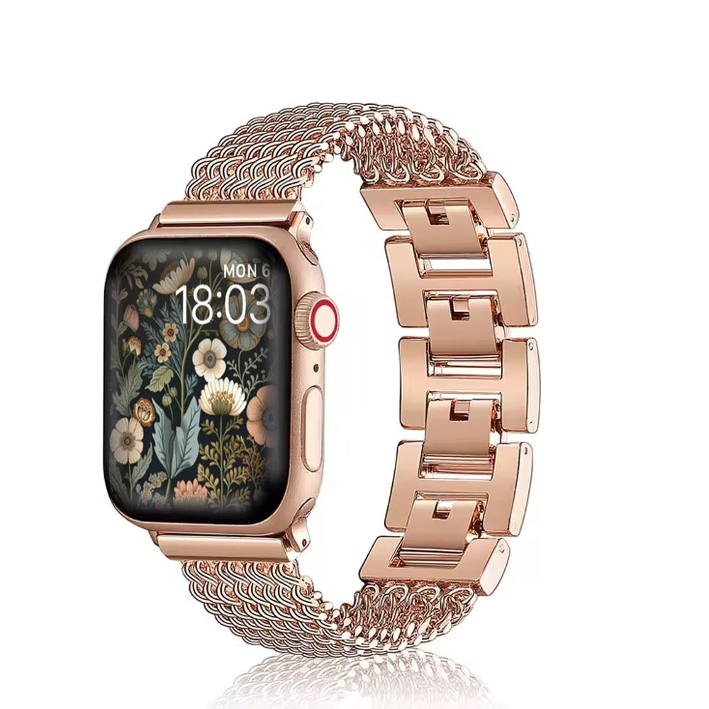 Bracelet tressé en acier inoxydable pour femme pour Apple Watch