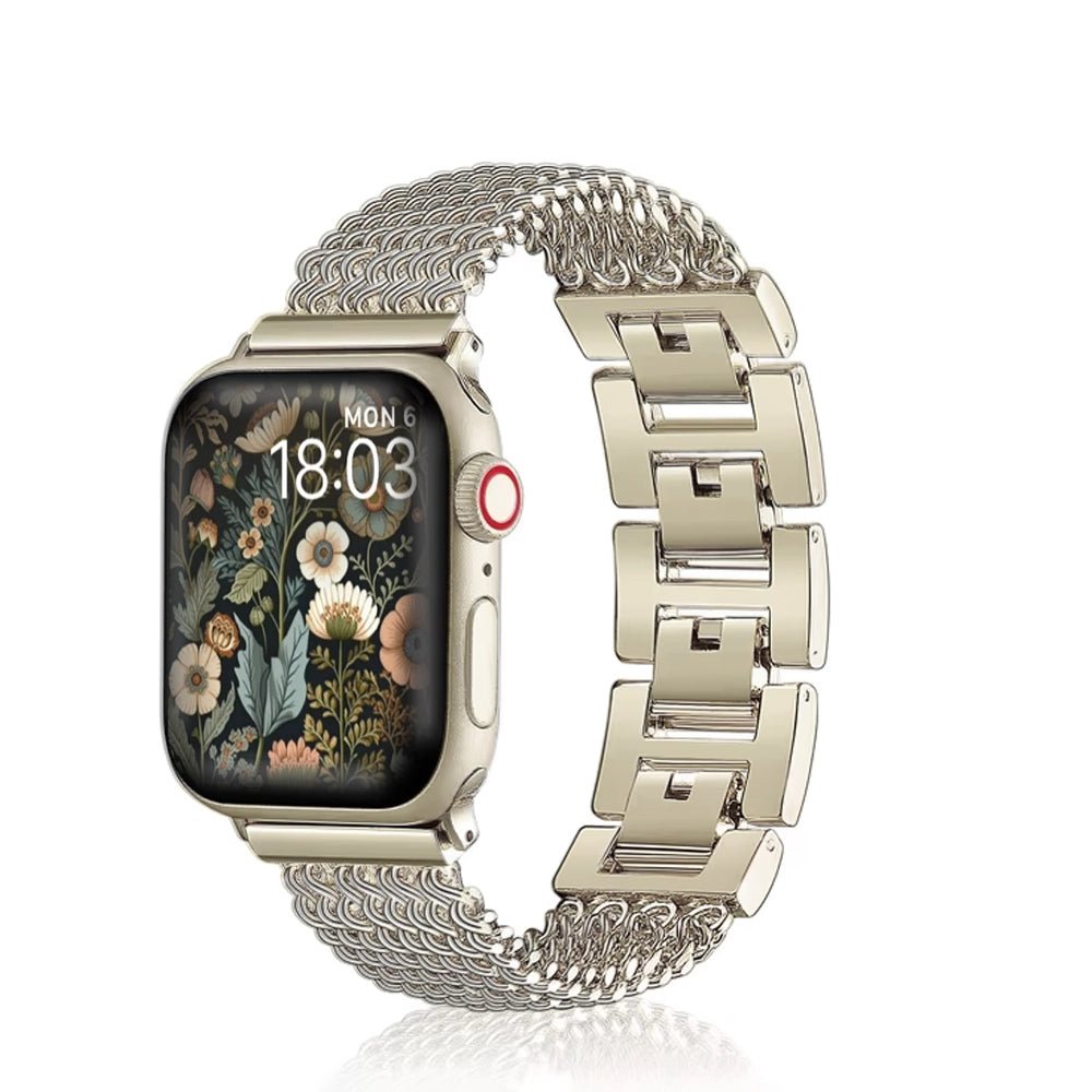 Bracelet tressé en acier inoxydable pour femme pour Apple Watch