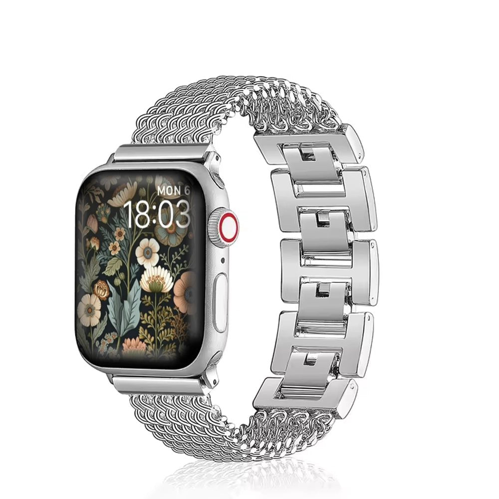 Bracelet tressé en acier inoxydable pour femme pour Apple Watch