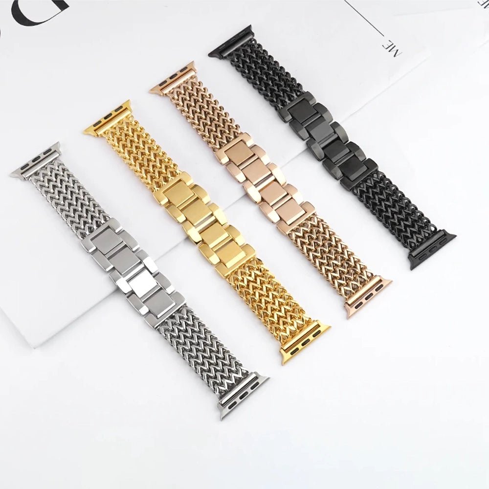 Bracelet tressé en acier inoxydable pour femme pour Apple Watch