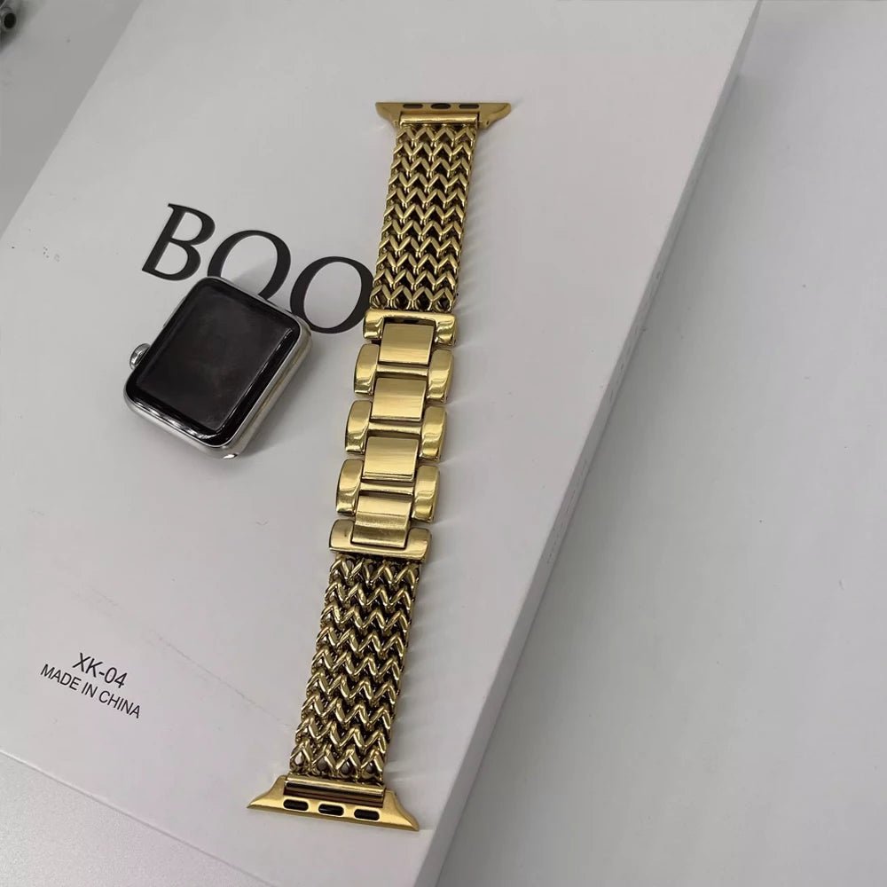 Bracelet tressé en acier inoxydable pour femme pour Apple Watch