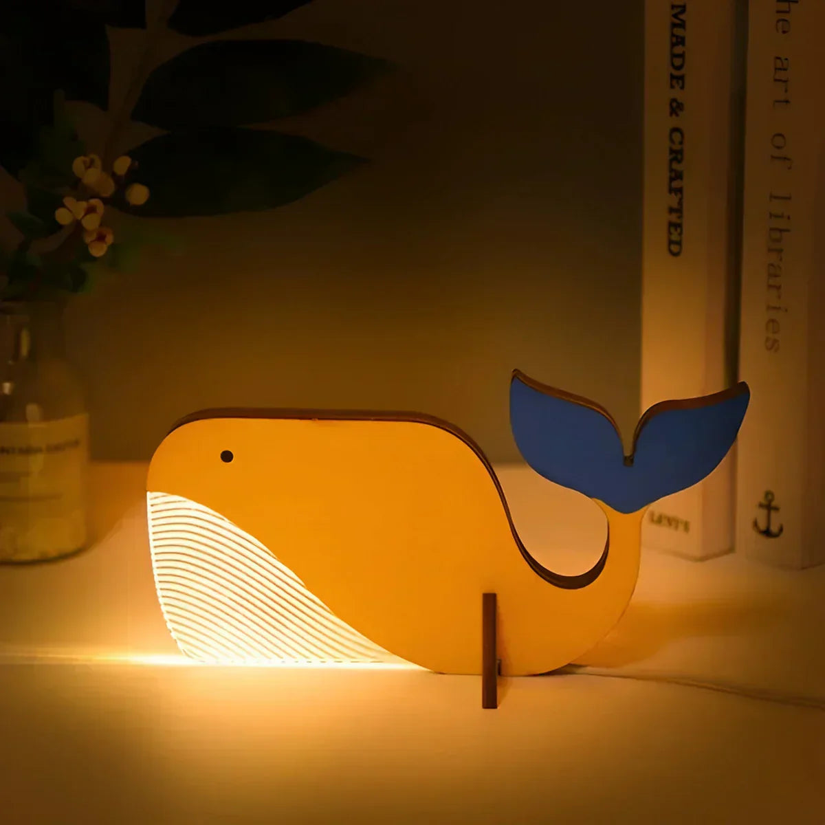 Lampada da tavolo animale in legno - WildGlow | Orntli