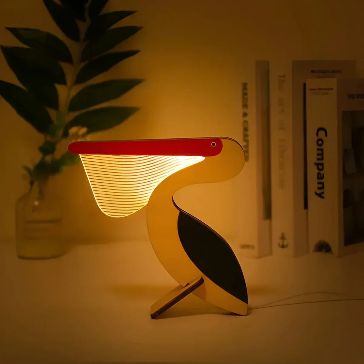 Lampada da tavolo animale in legno - WildGlow | Orntli