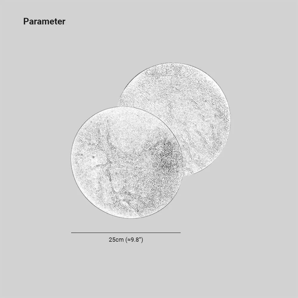 Arisha Wandleuchte - runde Mondfinsternis-Form, modernes minimalistisches Design
