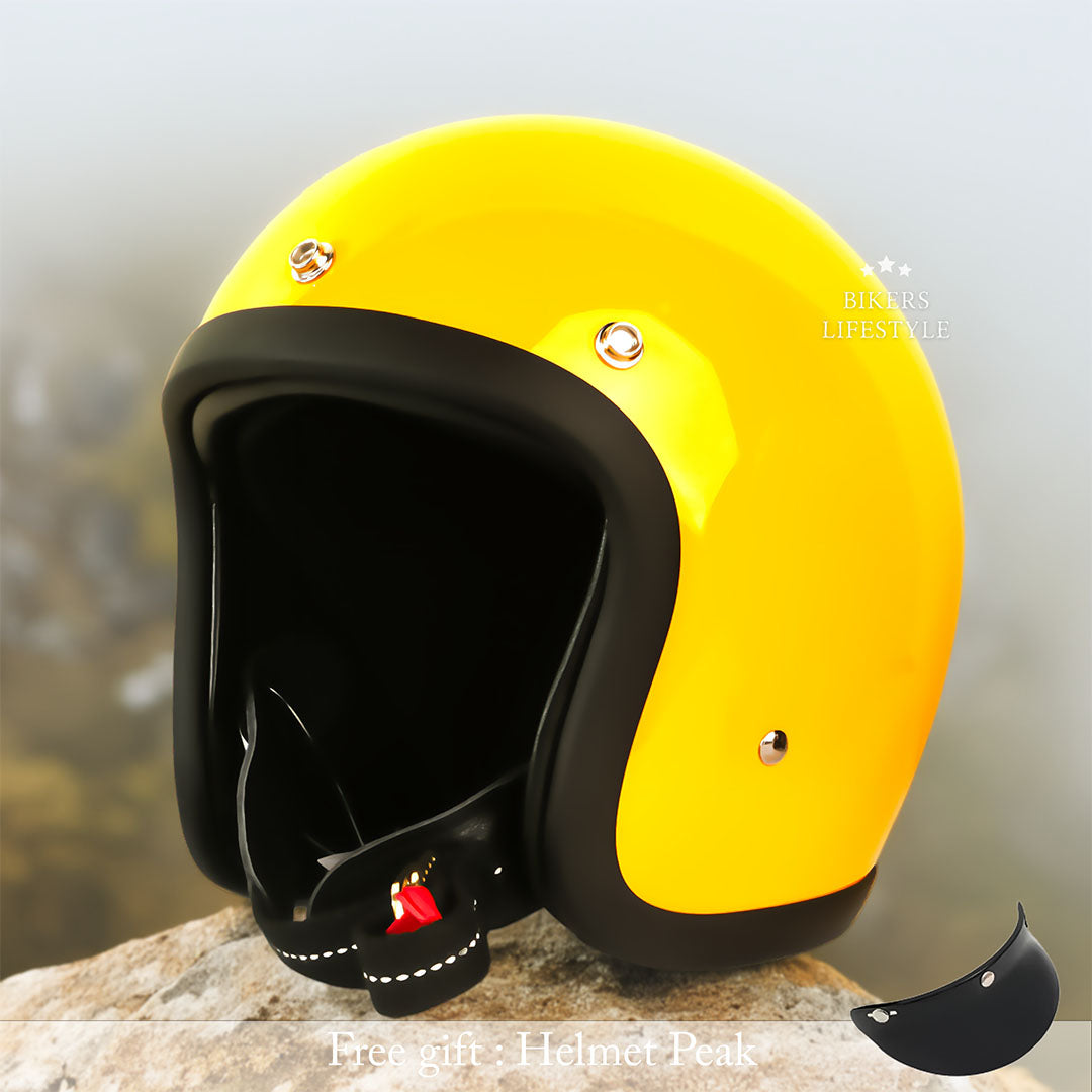 Casque de moto ancien profil bas certifié DOT et ECE