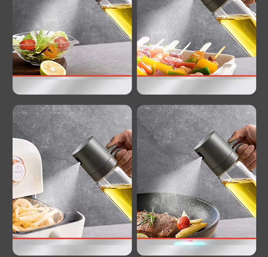 Gourmet Mist 250ml High Borosilicate Glass Oil Spray Bottle – Perfect for Healthy Cooking