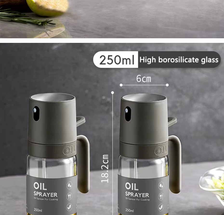 Gourmet Mist 250ml High Borosilicate Glass Oil Spray Bottle – Perfect for Healthy Cooking
