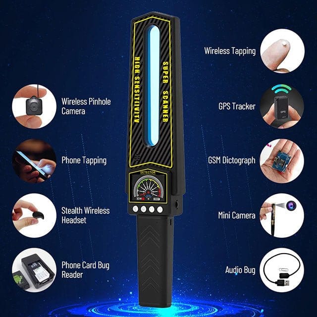 ShieldSight 射频探测器扫描仪 隐藏摄像头和追踪器探测器 便携式