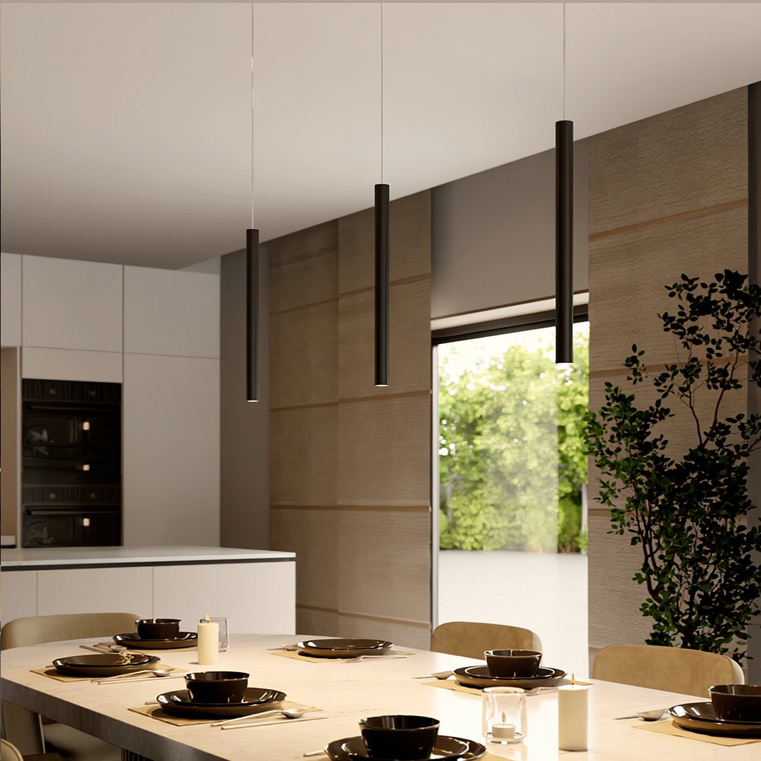 Lustră suspendată minimalistă Cirroia de la Lumenry Lampă suspendată LED din aluminiu